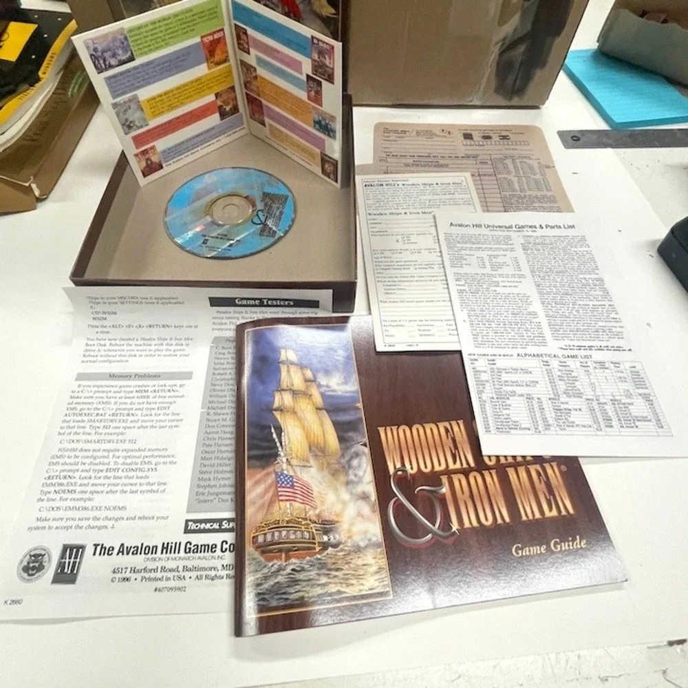 Wooden Ships & Iron Men PC Big Box - Complete CIB (1996) Rare Inserts